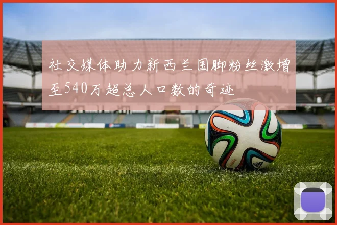 社交媒体助力新西兰国脚粉丝激增至540万超总人口数的奇迹